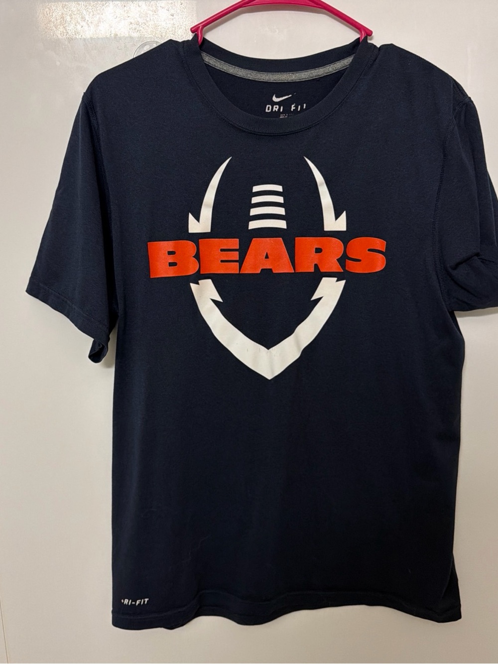 Nike Navy Short-Sleeve Bears Graphic Tee with Orange Logo